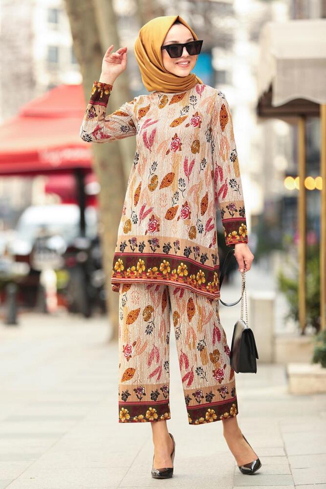Beige - Nayla Collection - Combination Hijab 20411BEJ - 1