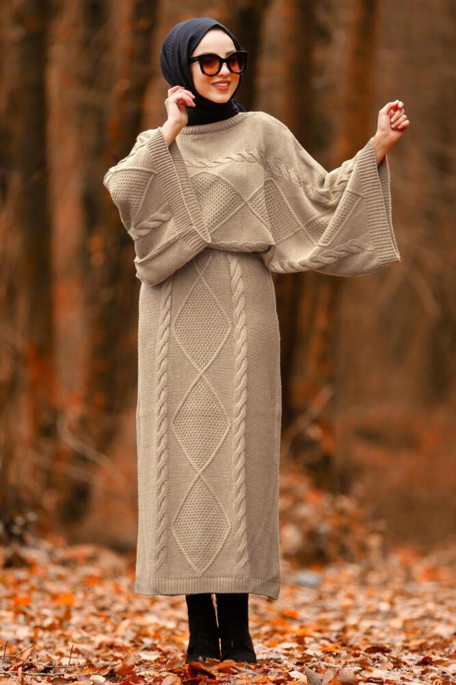 Beige - Nayla Collection - Combination Hijab 2110BEJ - 2