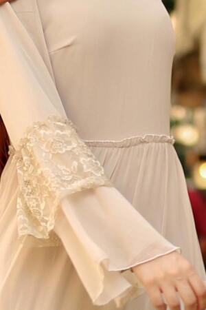 Beige - Nayla Collection - Robe Hijab 100415BEJ - 2