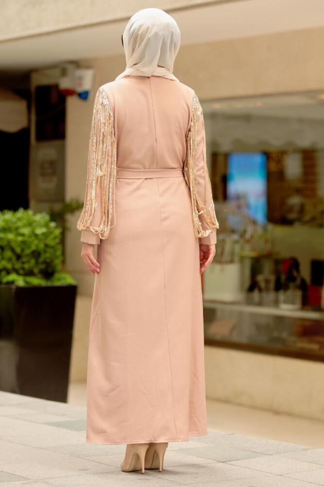 Beige - Nayla Collection - Robe Hijab - 5010BEJ - 2