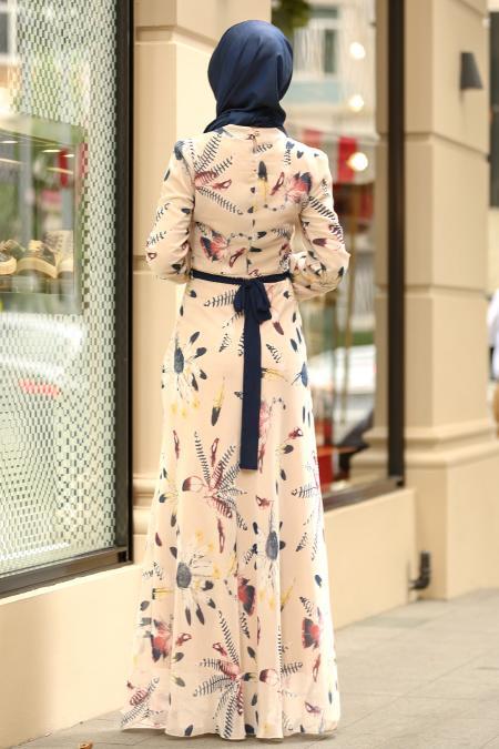 Beige - Nayla Collection - Robe Hijab 81524BEJ - 2