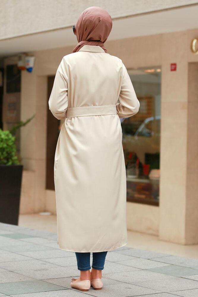 Beige - Nayla Collection - Tunique Hijab 5733BEJ - 2