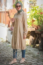 Beige - Neva Style - Tunique Hijab - 5475BEJ - Thumbnail