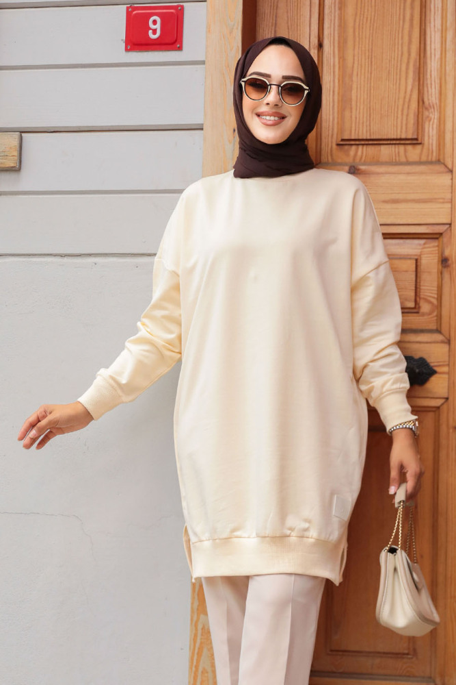 Bej Tesettür Tunik 30644BEJ - 1