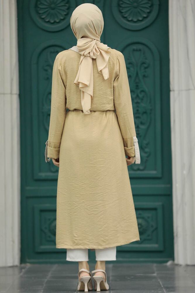 Biscuit Hijab Coat 41080BS - 3