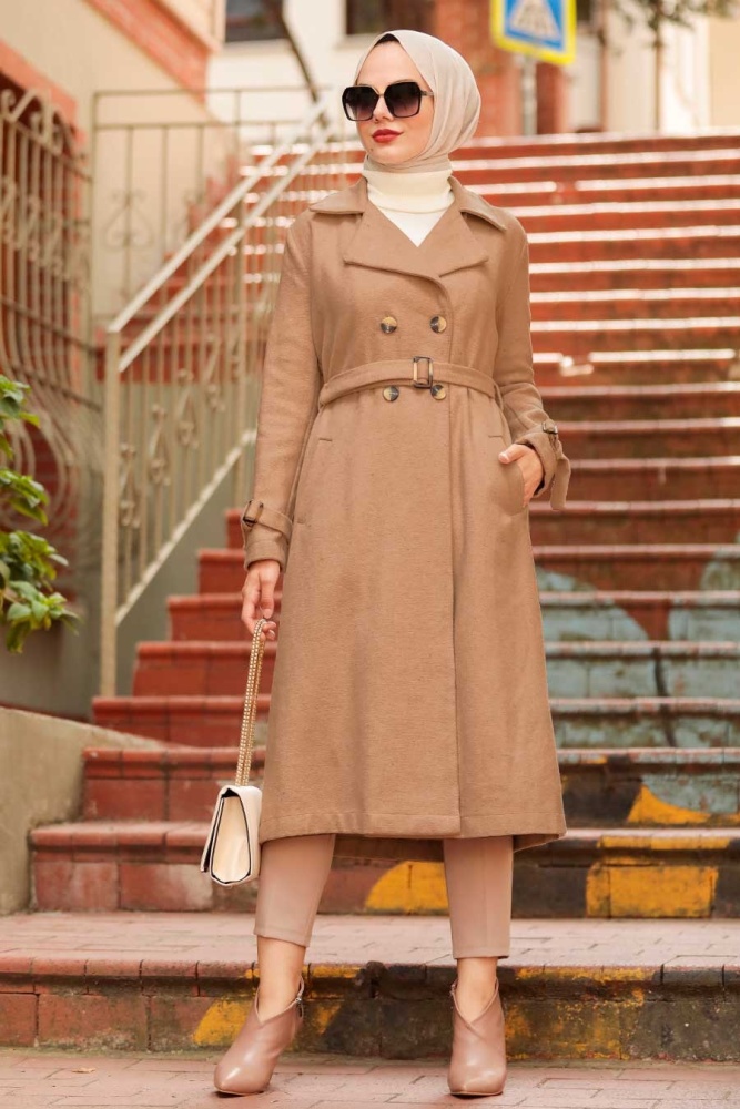 Biscuit Hijab Coat 5661BS - 1