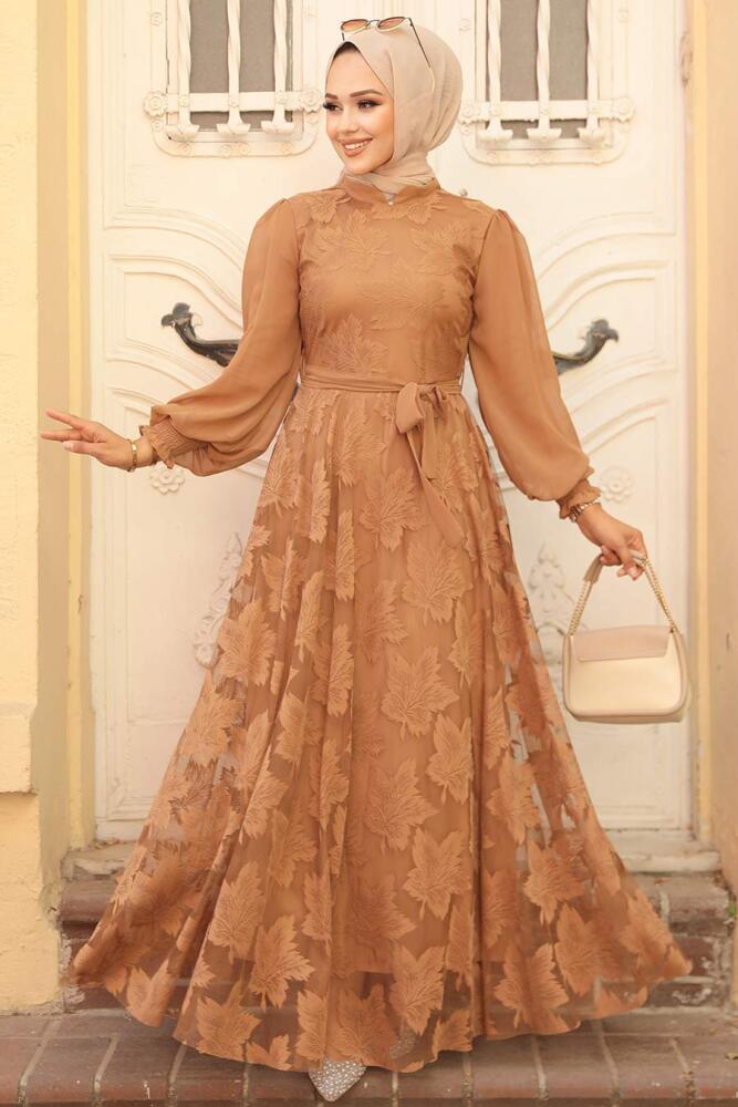 Biscuit Hijab Dress 1063BS - 1