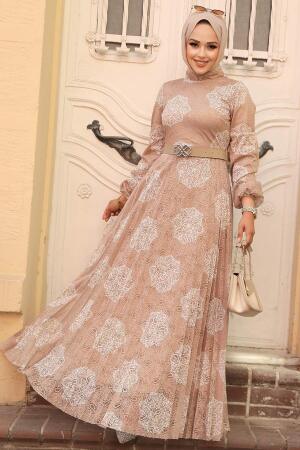 Biscuit Hijab Dress 11870BS - 1