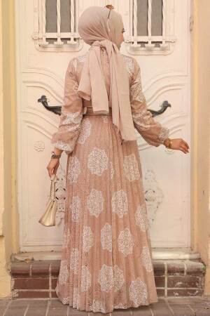 Biscuit Hijab Dress 11870BS - 3