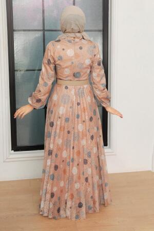 Biscuit Hijab Dress 11871BS - 4