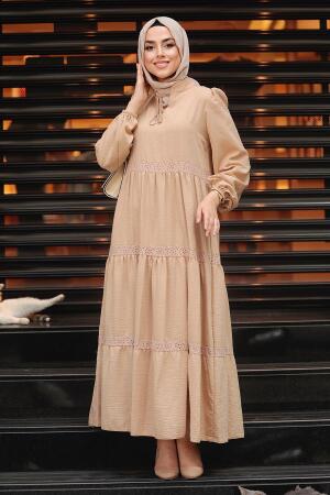 Biscuit Hijab Dress 22912BS - 1