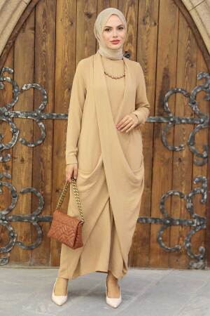 Biscuit Hijab Dress 34281BS - 1