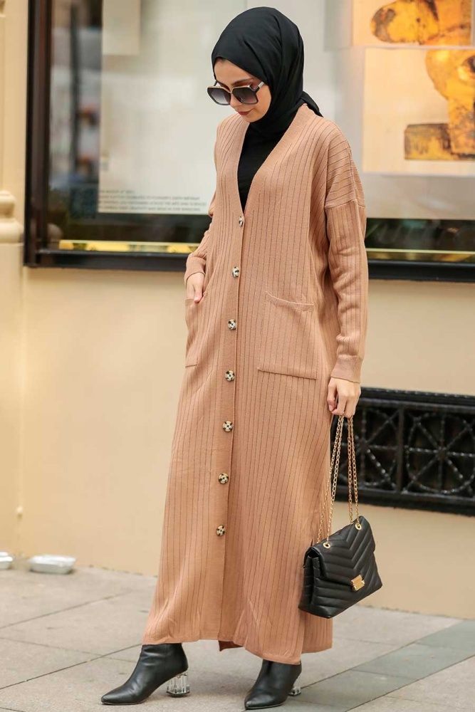 Biscuit Hijab Knitwear Cardigan 33690BS - 1