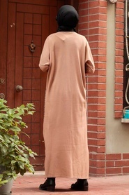 Biscuit Hijab Knitwear Dress 3052BS - Thumbnail