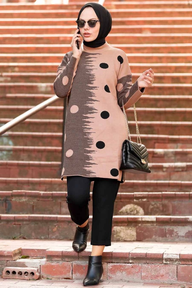 Biscuit Hijab Knitwear Tunic 3082BS - 1