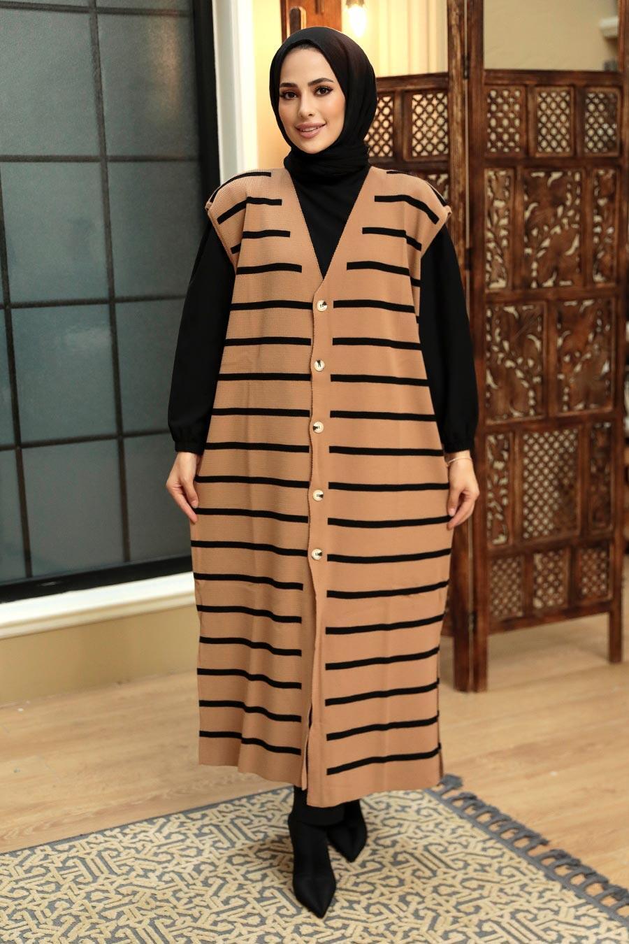 Biscuit Hijab Knitwear Vest 3396BS