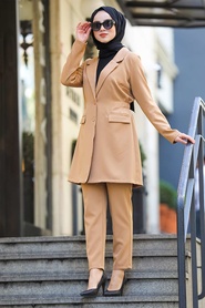 Biscuit Hijab Suit Dress 5536BS - Thumbnail