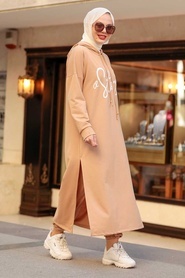 Biscuit Hijab Suit Dress 56002BS - Thumbnail