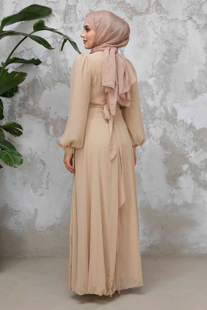 Biscuit Modest Wedding Dress 4448BS - 3