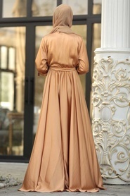 Neva Style - Stylish Biscuit Muslim Prom Dress 1418BS - Thumbnail