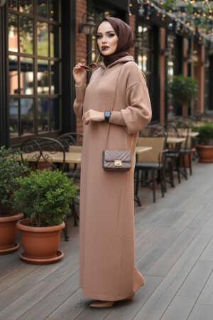 Bisküvi Tesettür Triko Elbise 60321BS 