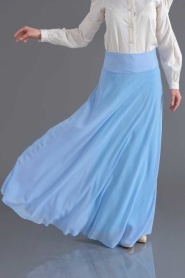 Bislife - Baby Blue Hijab Skirt 8022BM - Thumbnail