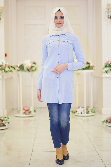 Bislife - Blue Hijab Tunic 6141M