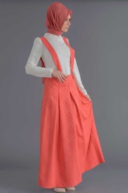 Bislife - Coral Color Hijab Salopet 8020MR - Thumbnail