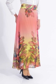 Bislife - Coral Color Hijab Skirt 8035MR - Thumbnail