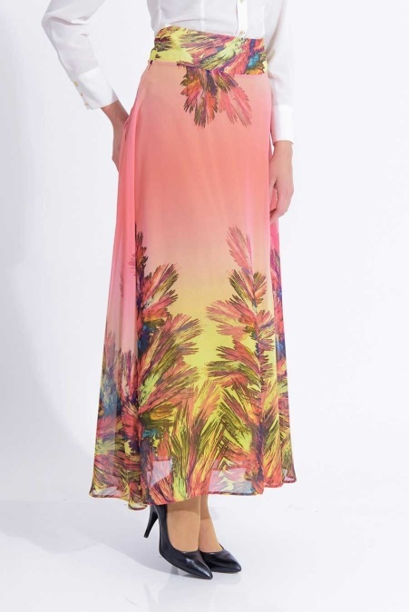 Bislife - Coral Color Hijab Skirt 8035MR