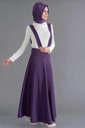 Bislife - Dark Purple Hijab Salopet 8026MU - 2