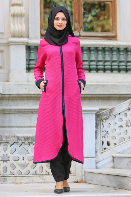 Bislife - Fuchsia Hijab Coat 6111F