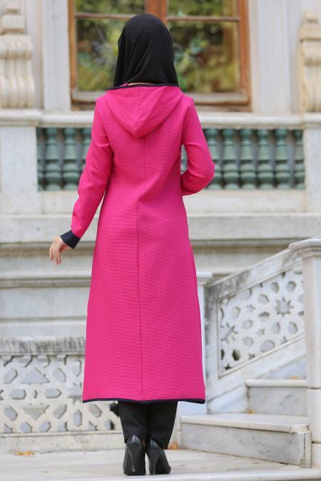 Bislife - Fuchsia Hijab Coat 6111F - 3