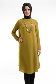 Bislife - Green Tunic with Necklace - Thumbnail