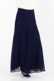 Bislife - Navy Blue Hijab Skirt 8022L - Thumbnail
