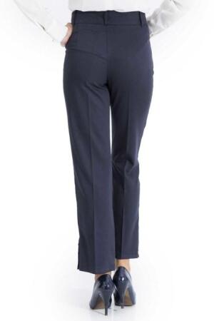 Bislife - Pantalon Hijab Bleu Marine Boutonné 9007L - 3