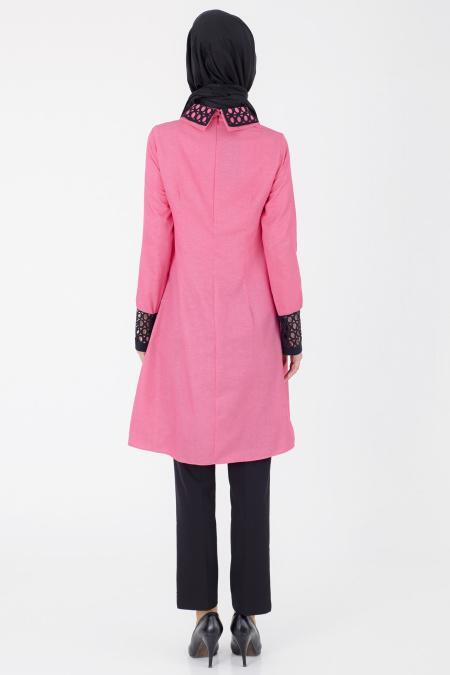 Bislife - Pembe Tesettür Tunik 6148P - 2