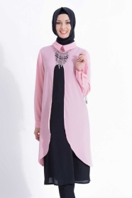 Bislife - Pink Hijab Tunic 6122P - Thumbnail