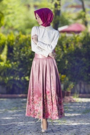 Bislife - Plum Color Hijab Skirt 8030-01MU - Thumbnail