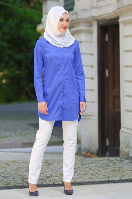 Bislife - Sax Blue Hijab Skirt 6201SX