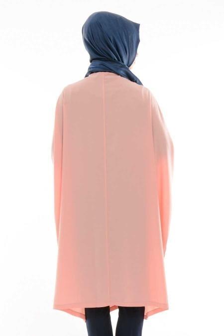 Bislife - Yarasa Kol Pudra Tesettür Tunik 6101PD - 3