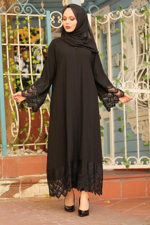 Black Hijab Abaya 1434S - 1