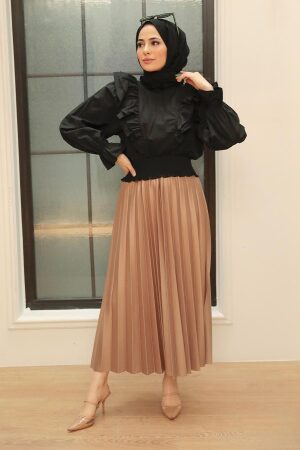 Black Hijab Blouse 8428S - 3