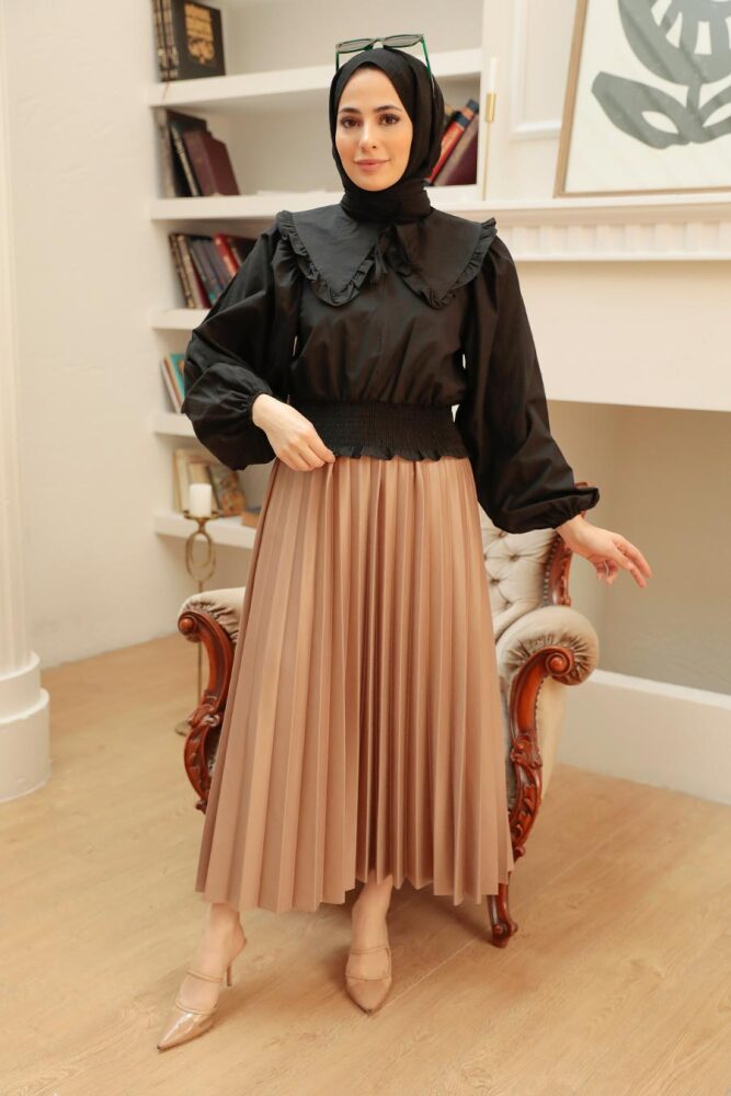 Black Hijab Blouse 8633S - 5