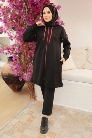 Black Hijab Coat 1900S - Thumbnail