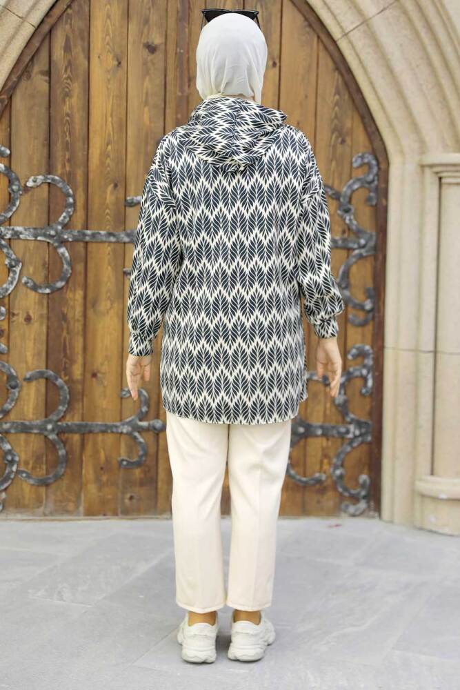 Black Hijab Double Suit 9117S - 3