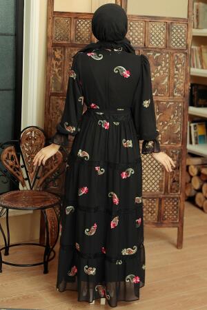 Black Hijab Dress 10268S - 2