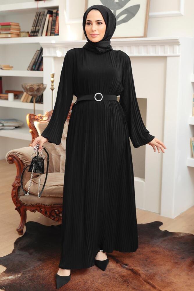 Black Hijab Dress 10670S - 2