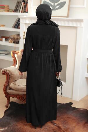 Black Hijab Dress 10670S - 4
