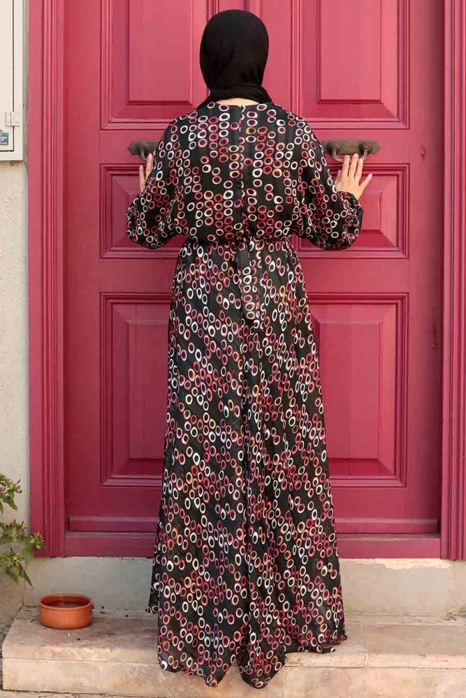 Black Hijab Dress 22164S - 2